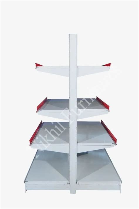 Mild Steel Free Standing Unit Double Sided Display Rack For