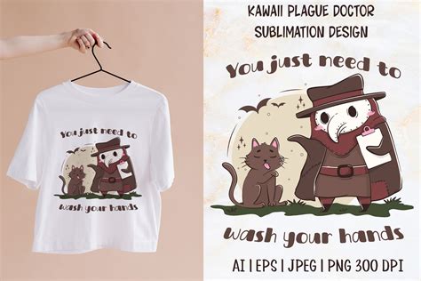 Kawaii Plague Doctor Sublimation Design By Boo Guevara Shop Thehungryjpeg