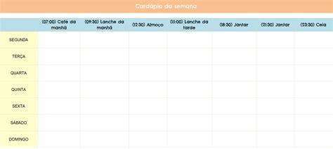 Cardápio Semanal Como Planejar Suas Refeições Da Semana Portal Azul Limão