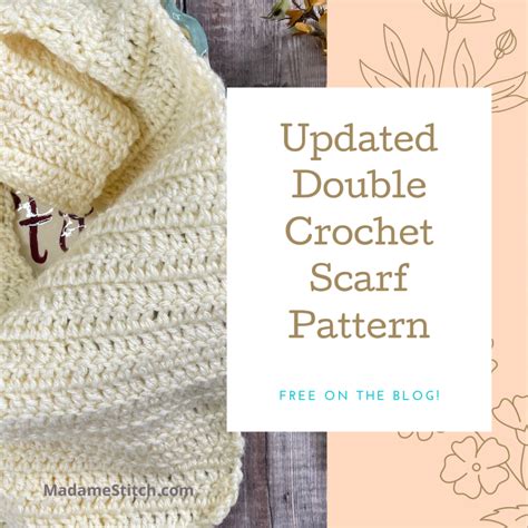 Easy Double Crochet Scarf Pattern | MadameStitch