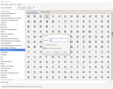 Feature Request Browse Unihan Information Character Map Uwp