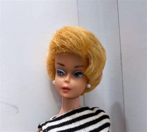 Vintage Blonde Bubblecut Barbie With Pink Lips Etsy