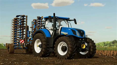 New Holland T7 Hd Tier4f V1200 Fs25 Mod Farming Simulator 22 Mod