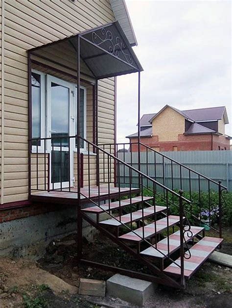 Крыльцо для частного дома из металла: проект, изготовление из ...
