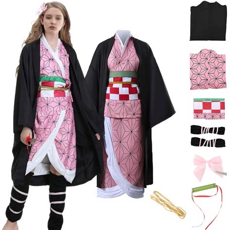 Str J Kostium Przebranie Demon Slayer Anime Cosplay Nezuko Kamado