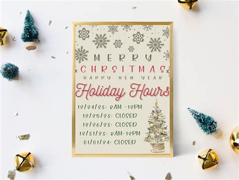 Editable Holiday Hours Template in Canva: Festive Flexibility - Etsy