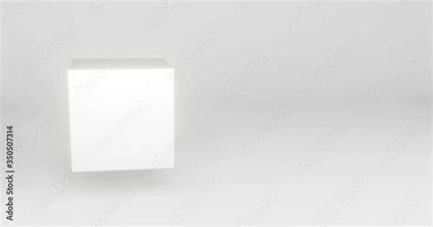 Abstract 3d White box . Computer generated loop animation. mockup for ...