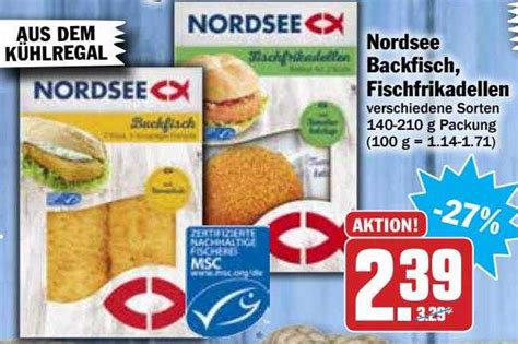 Nordsee Backfisch Fischfrikadellen Angebot Bei Hit