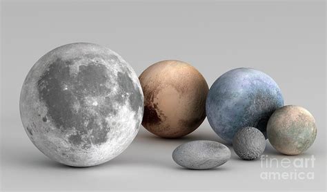 Dwarf Planets And Moon Compared Photograph By Mark Garlick Science