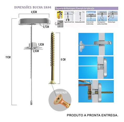 Pcs Bucha Nylon Sk Gesso Drywall Bloco Parafuso Philips