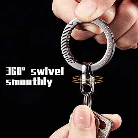 Fegve Titanium Quick Release Carabiner Keychain Durable Integrated