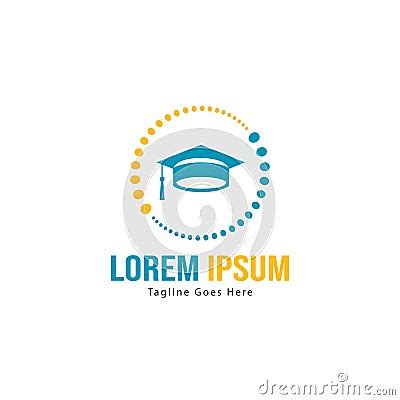 University Logo Template Design. University Logo With Modern Frame Isolated On White Background ...