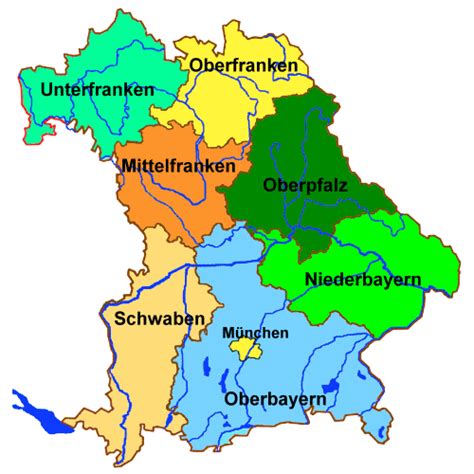 Karte Bayern Regionen Karte