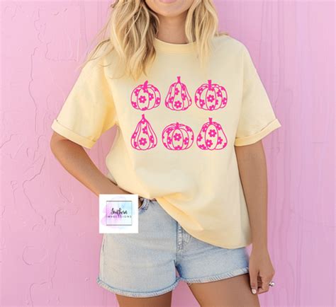 Hot Pink Daisy Pumpkins Adult Southern Impressions