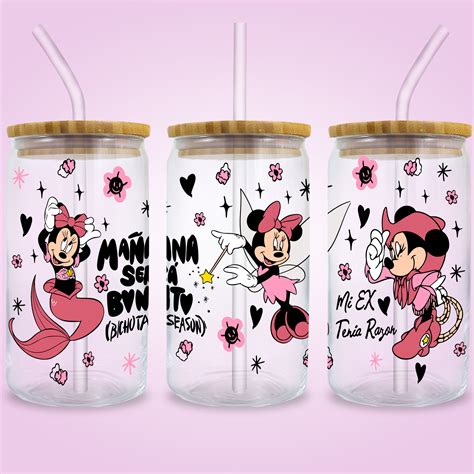 Karol G 16oz Libbey Glass Can Png Karol G Minnie Mouse New Etsy Ireland