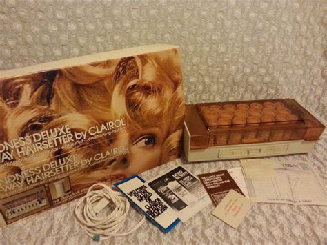 CLAIROL KINDNESS DELUXE 3 WAY HAIRSETTER HOT ROLLERS DRY OR STEAM VINTAGE 1974 CLAIROL