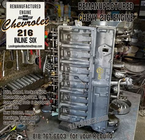 Remanufactured Chevy 216 Engine Builder Inline 6 Autos Ruedas