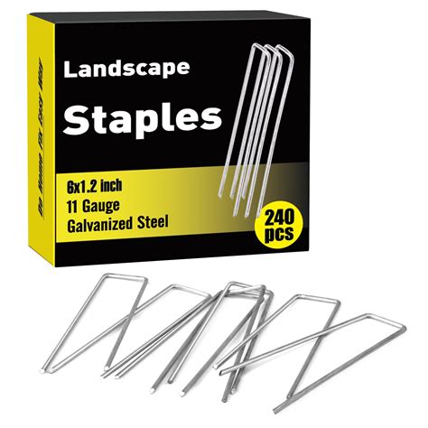 Snapklik.com : 240pcs Landscape Staples, 6 Inch 11 Gauge Galvanized