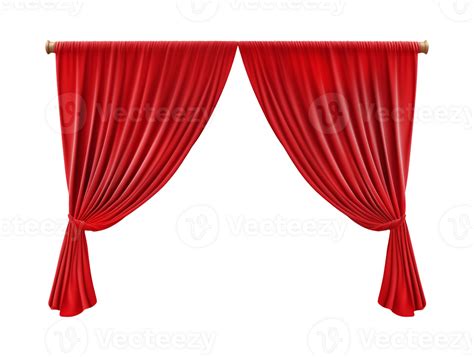 Red Curtain Isolated 44613349 Png