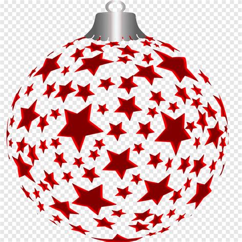 Christmas Red Star Christmas Bauble Png PNGEgg