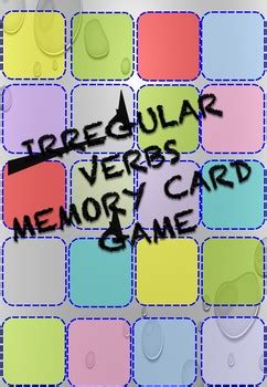 Regular Irregular Verbs Memory Card Game By Dabs Materials TPT