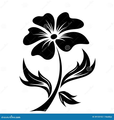 Silhouette Of Flower Royalty Free Stock Photo 63419223