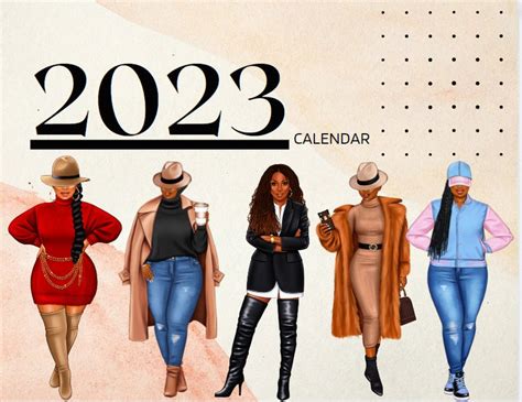 2023 African American Calendar Black American Calendar Black Etsy