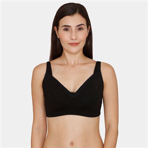 Zivame Basics Double Layered Non Wired 3 4th Coverage Bra Anthracite