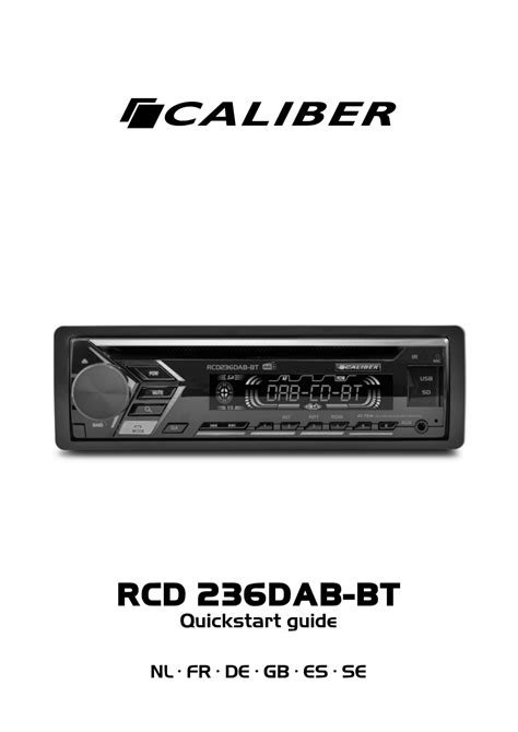 Caliber Rcd Dab Bt Handleiding Pagina S