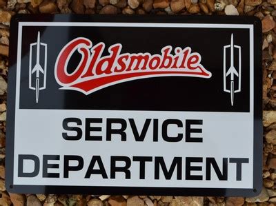 Oldsmobile Service Department Mechanic Shop Sign Olds Cutlass Free