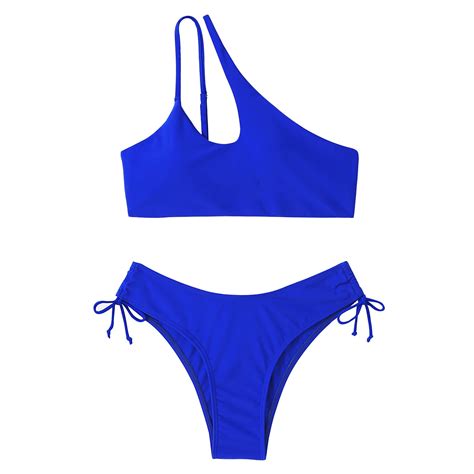 Odeerbi Two Piece Swimsuit For Women 2024 Solid Bikini Erogenous Slim