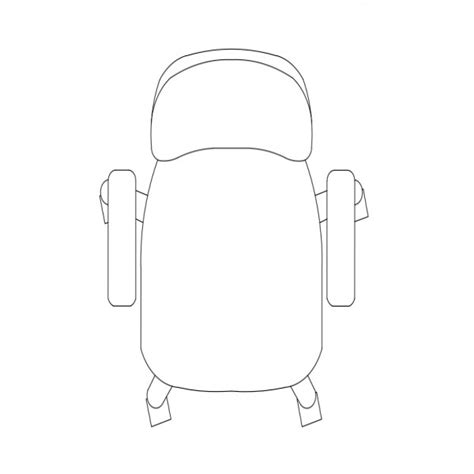 Office Chair Top View Drawing