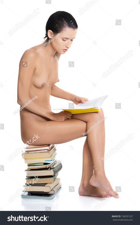 Naked Nude Woman Sitting On Pile Stock Photo Edit Now