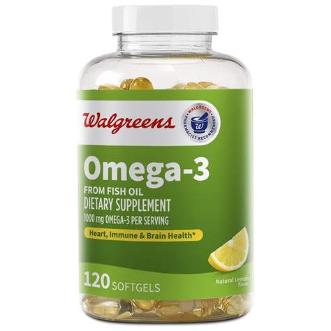 Walgreens Omega Softgels Mg Lemon Ct Shipt