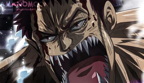 One Piece Charlotte Katakuri vs Luffy SnakeMan 870 by Amanomoon on ...