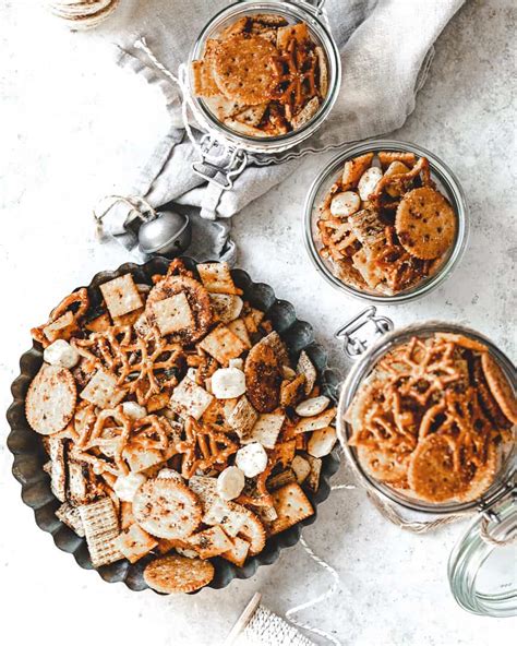 Garlic Parmesan Cracker Snack Mix Wild Thistle Kitchen