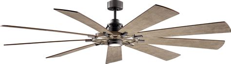 Kichler 300285AVI7 Gentry XL 85 Outdoor Ceiling Fan W LED Lights