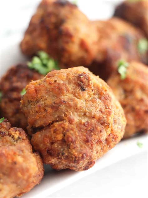 Air Fryer Turkey Meatballs Italian Style Slow The Cook Down