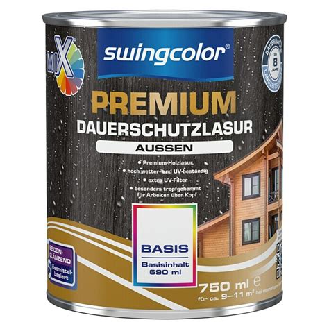 Swingcolor Mix Dauerschutzlasur Premium Basismischfarbe 1 750 Ml