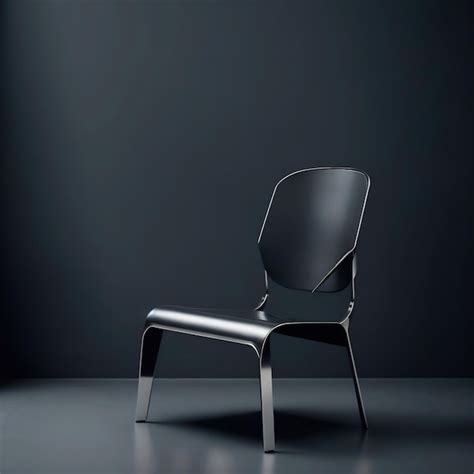 Premium AI Image | A black chair in a black background