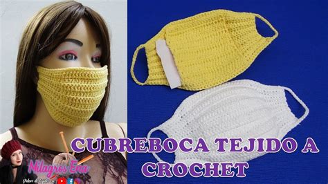 Como Hacer Mascarilla Tapaboca Barbijo O Cubre Boca Tejido A Crochet