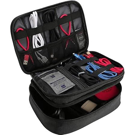 ProCase Sac Câbles Double Couche Organisateur Eléctronique Trousse en