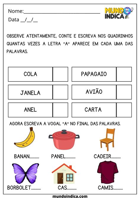 Atividade De Portugues Infantil 5 - 15 Atividades para Educação Infantil 5 Anos para Imprimir