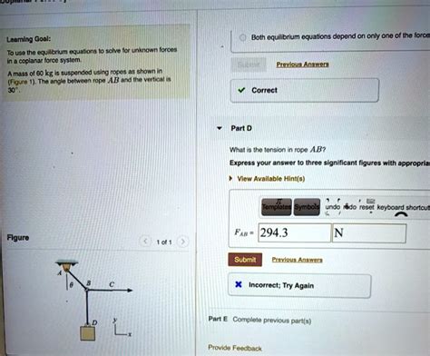 Solved Learning Goal To Use The Equilibrium Equations To Solve For