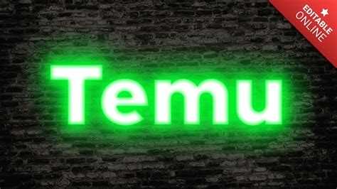 Temu Glow Green Text Effect Generator