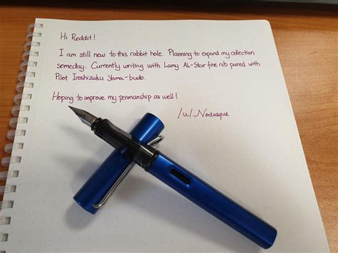 My first piece of writing using a fountain pen : r/fountainpens