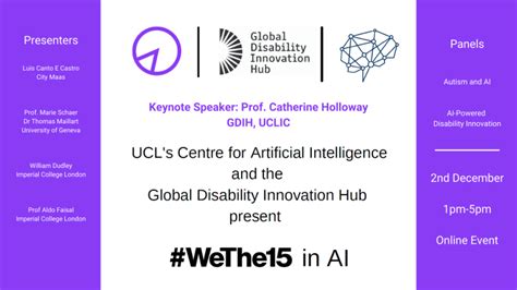 Wethe15 In Ai An Event To Raise Voices From The Disabled Community Ucl Computer Science