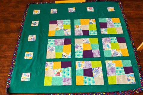 One Little Imp Crazy Nine Patch Quilt