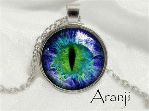 Blue Cat S Eye Art Pendant Eye Necklace Eye Jewelry Etsy Cat Eye Necklace Eye Necklace Eye