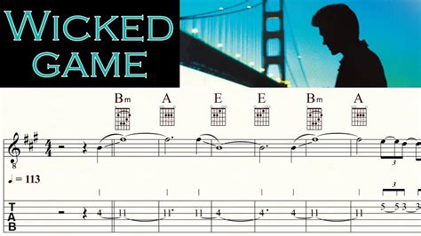 Wicked Game Chris Isaak Acoustic Guitar Lesson Melody Chords